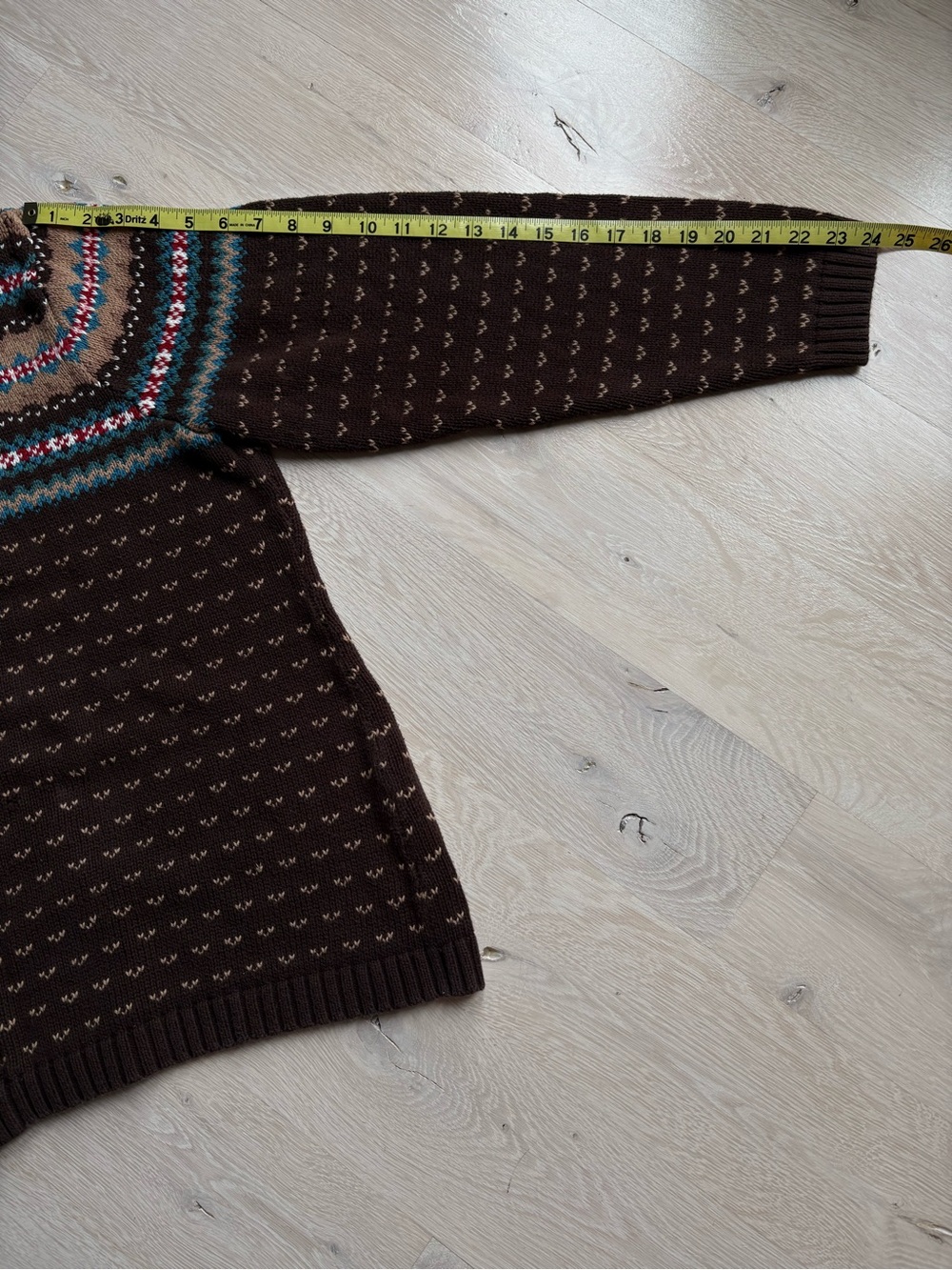 Vtg 80's Ralph Lauren Chaps Southwestern KnitFair Isle Shawl Cardigan Sweater XL - Picture 12 of 14